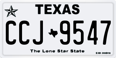 TX license plate CCJ9547