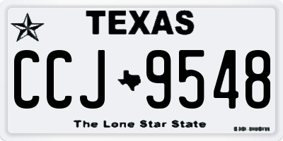 TX license plate CCJ9548