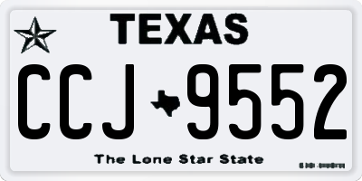 TX license plate CCJ9552
