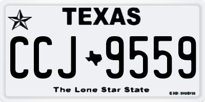 TX license plate CCJ9559