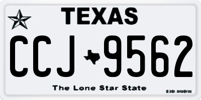 TX license plate CCJ9562
