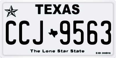 TX license plate CCJ9563