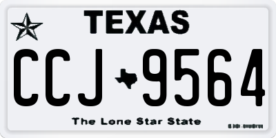 TX license plate CCJ9564