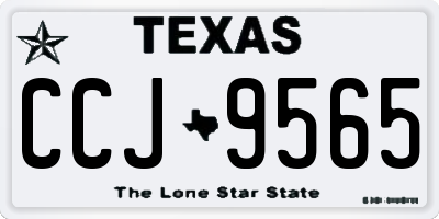 TX license plate CCJ9565