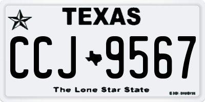 TX license plate CCJ9567