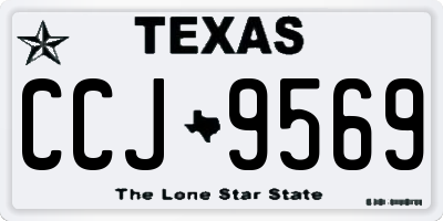 TX license plate CCJ9569