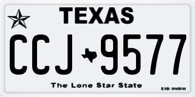 TX license plate CCJ9577