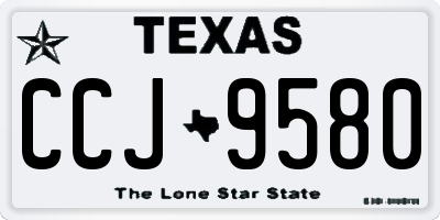 TX license plate CCJ9580