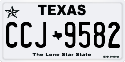 TX license plate CCJ9582