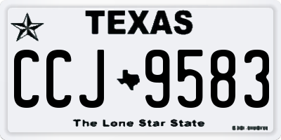 TX license plate CCJ9583