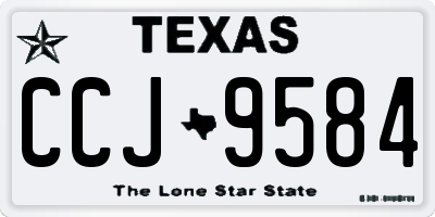 TX license plate CCJ9584