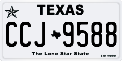TX license plate CCJ9588