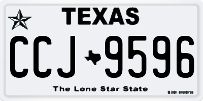 TX license plate CCJ9596