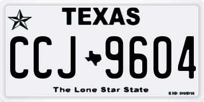 TX license plate CCJ9604