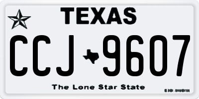 TX license plate CCJ9607