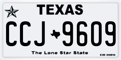 TX license plate CCJ9609