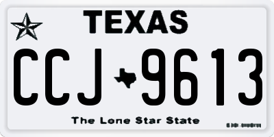 TX license plate CCJ9613