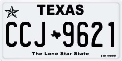 TX license plate CCJ9621