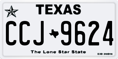 TX license plate CCJ9624