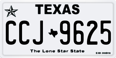 TX license plate CCJ9625