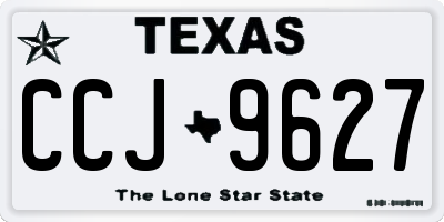 TX license plate CCJ9627