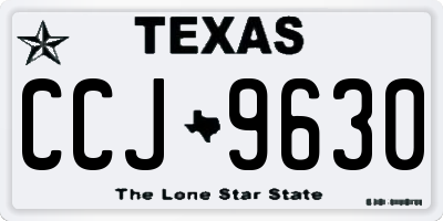 TX license plate CCJ9630