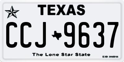 TX license plate CCJ9637