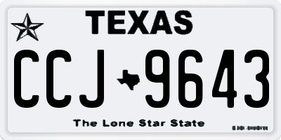 TX license plate CCJ9643
