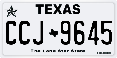 TX license plate CCJ9645