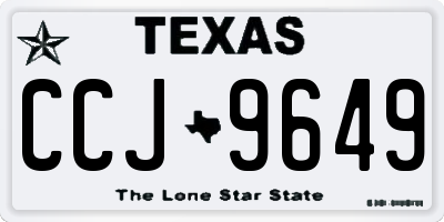 TX license plate CCJ9649