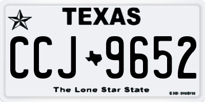 TX license plate CCJ9652