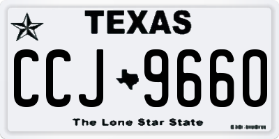TX license plate CCJ9660