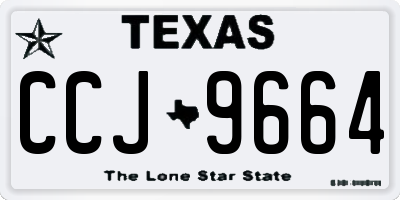 TX license plate CCJ9664