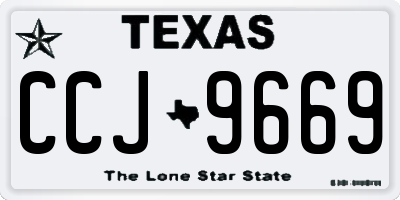 TX license plate CCJ9669
