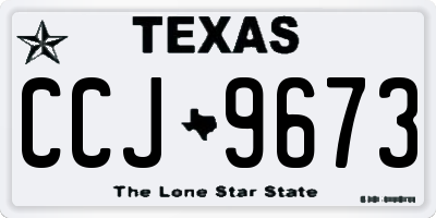 TX license plate CCJ9673