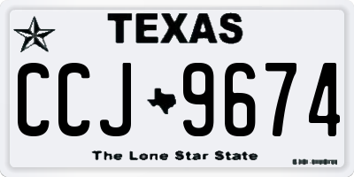 TX license plate CCJ9674