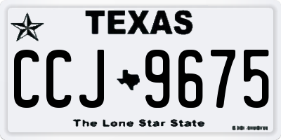 TX license plate CCJ9675