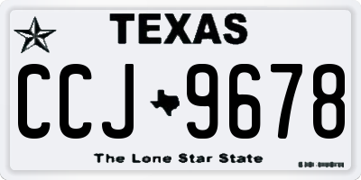 TX license plate CCJ9678