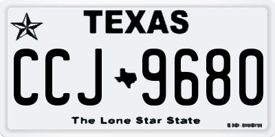 TX license plate CCJ9680