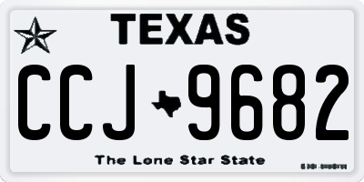 TX license plate CCJ9682