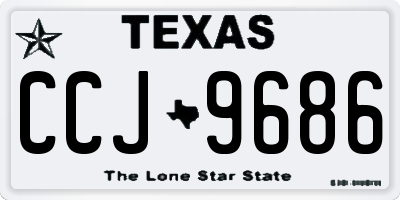 TX license plate CCJ9686
