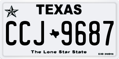 TX license plate CCJ9687