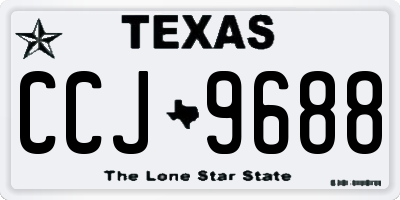 TX license plate CCJ9688