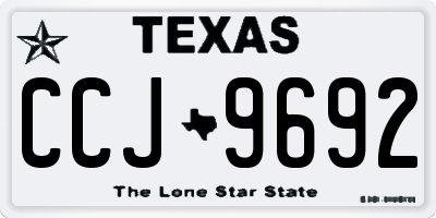 TX license plate CCJ9692
