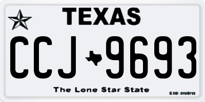 TX license plate CCJ9693