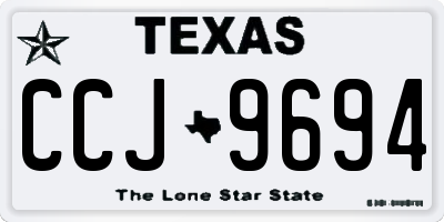 TX license plate CCJ9694