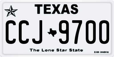 TX license plate CCJ9700