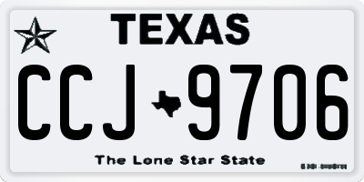 TX license plate CCJ9706