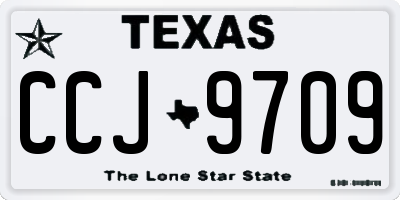 TX license plate CCJ9709