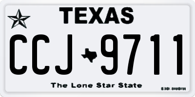 TX license plate CCJ9711
